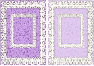Lace Frame A5 Card Bases - Swirls 2