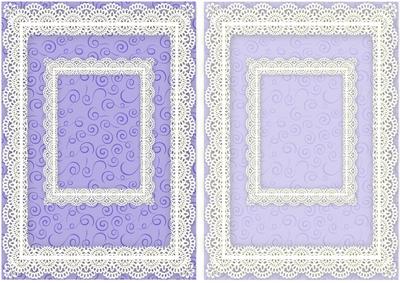 Lace Frame A5 Card Bases - Swirls 3