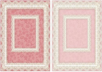 Lace Frame A5 Card Bases - Swirls 4