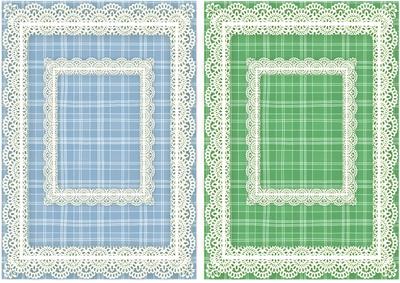 Lace Frame A5 Card Bases - Plaids 6