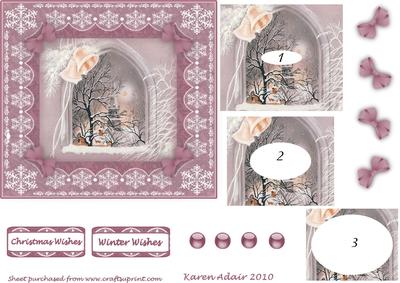 Window Onto Wonderland 'n Lace Double Pyramid Card Front