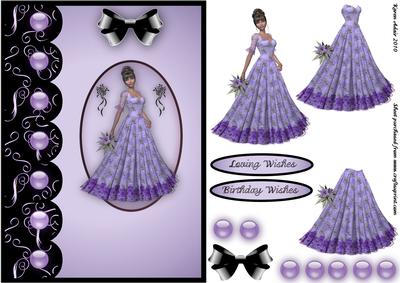 Pretty in Lilac A5 Step by Step Card Front