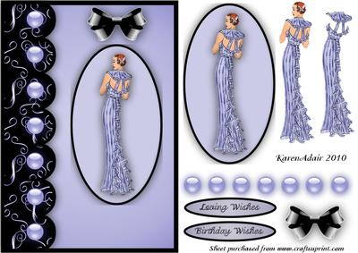 Pretty in Blue A5 Step by Step Card Front