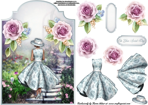 The Fairy Glade - Screen Shaped Card Front with Step by Step