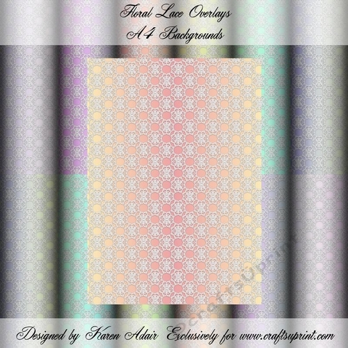 Floral Lace Overlays  - Background Paper Pack