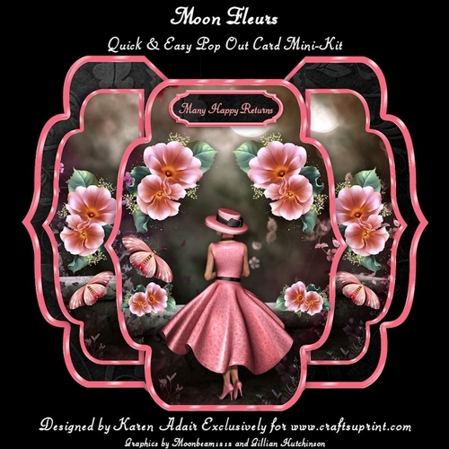 Moon Fleurs -  Quick & Easy Pop-out Card Mini-kit