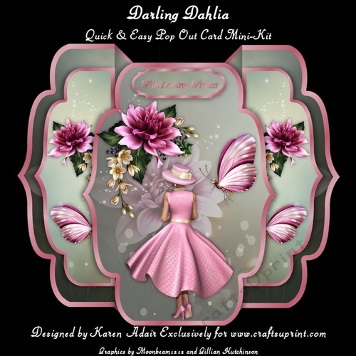 Darling Dahlia -  Quick & Easy Pop-out Card Mini-kit