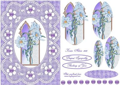 Church Window, Lilys 'n Lace A5 Pyramid Card Front