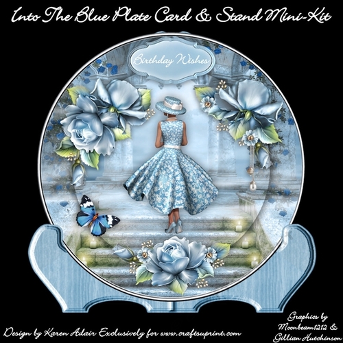 Into The Blue Plate Card & Stand Mini-Kit