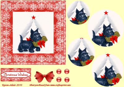 Christmas Scotty 'n Snowflake Lace
