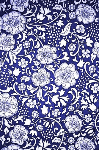 Retro Floral - Vibrant Blue