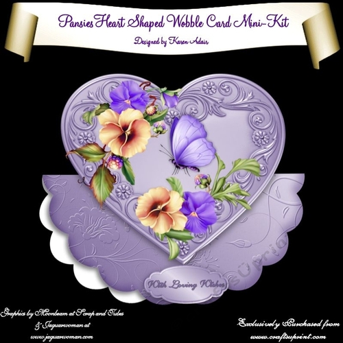Pansies Wobble Card Mini-kit