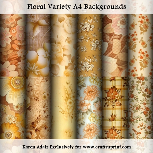 Floral Variety Background Paper Pack