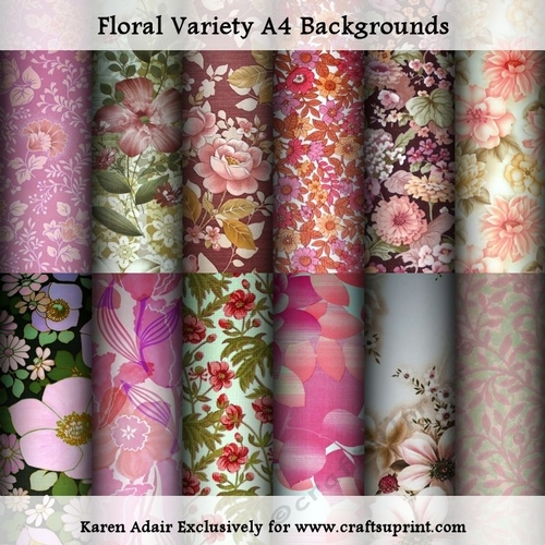 Floral Variety 2 Background Paper Pack