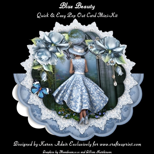 Blue Beauty - Scallop Wobble Card Mini-kit