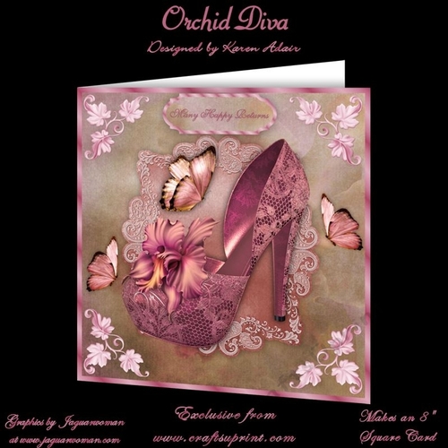 Orchid Diva - 8 Square Card Mini-Kit
