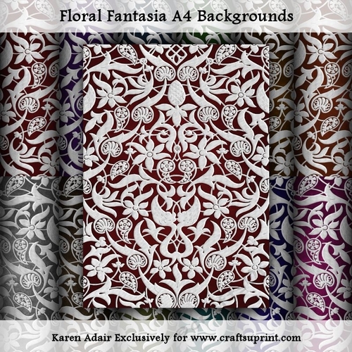 Floral Fantasia A4 Background Paper Pack