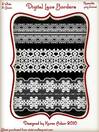 Lace Borders 4 Digital Embellishment Collection