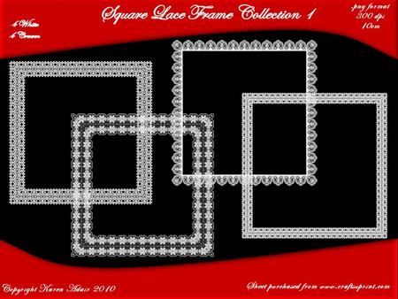 Square Lace Frames 2 Collection Digital Embellishments