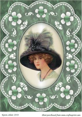 Vintage Beauty 'n Lace A4 Card Front