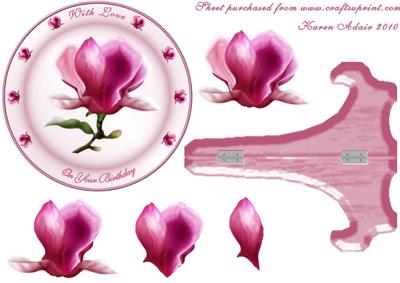 Magnolia Plate Card 2 Step by Step and Stand