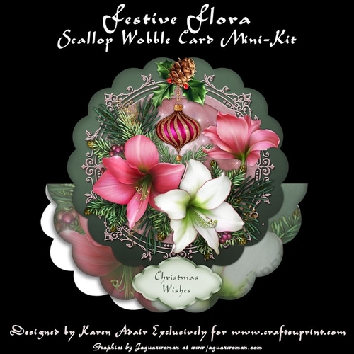 Festive Flora Scallop Wobble Card Mini-Kit