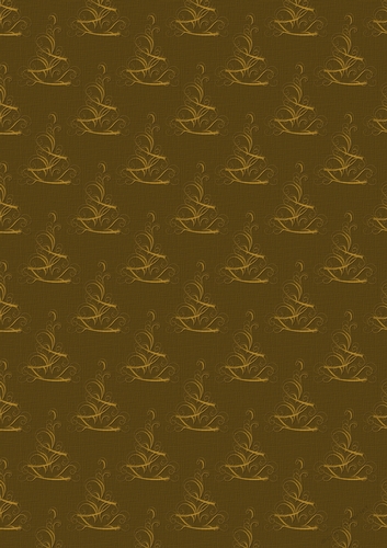 Christmas Tree Doodles - Golden Brown