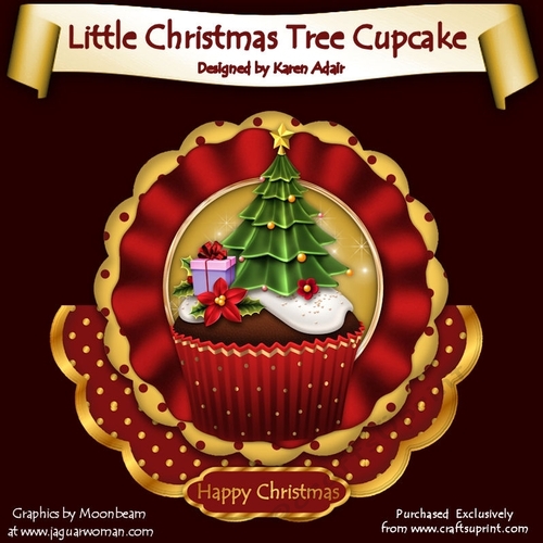 Little Christmas Tree Cupcake Wobble Card Mini-kit