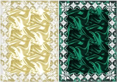 Art Deco Lace Frame 'n Satin A5 Card Fronts 3