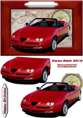 Back to the Future Red Car Step by Step Card Front