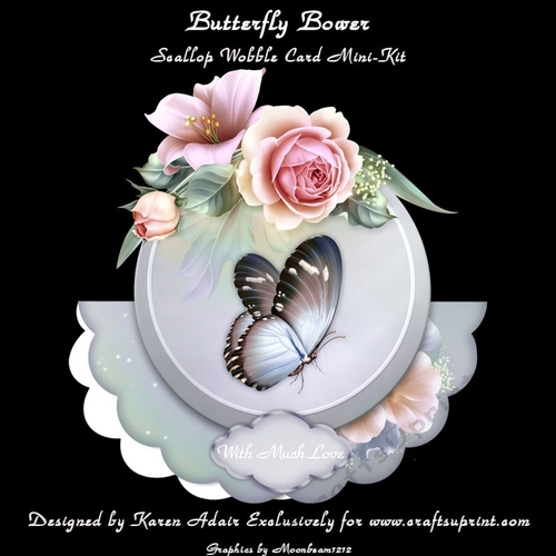 Butterfly Bower  - Scallop Wobble Card Mini-kit