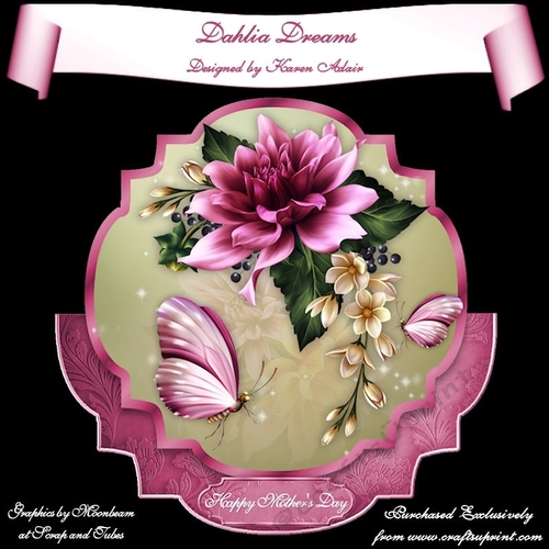 Dahlia Dreams Shaped Wobble Card