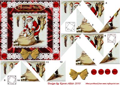 Vintage Christmas 'n Lace, Spiral Tunnel Card