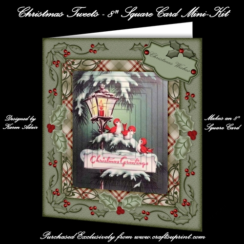 Christmas Tweets Square Pyramid Card Mini-Kit
