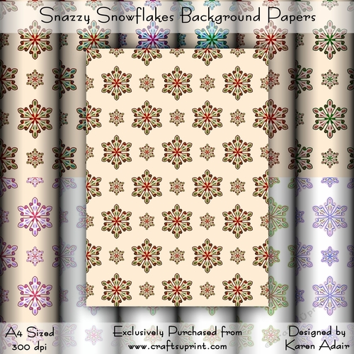Snazzy Snowflakes Background Paper Pack