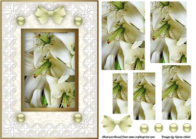Lilys 'n Art Deco Lace Card Front