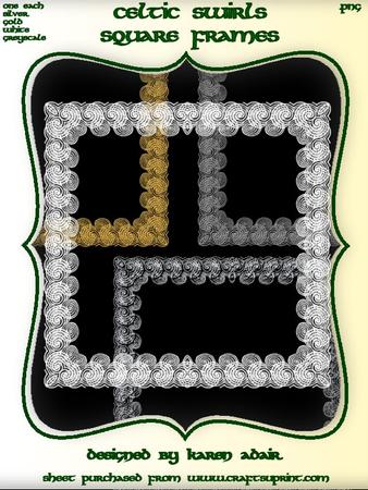 Celtic Swirls Square Frames