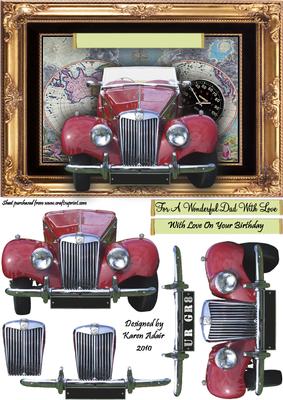 Vintage Mg 3D Step by Step A5 Card Front