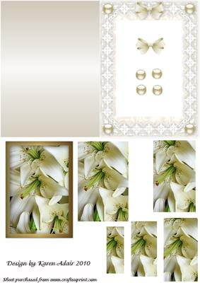 Lilys 'n Lace Aperture Card with Pyramid Layers