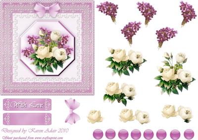 Roses, Violets 'n Lace in Pink Step by Step