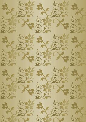 Floral Embossed Metallic in Gold