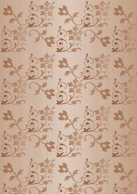Floral Embossed Metallic in Peach