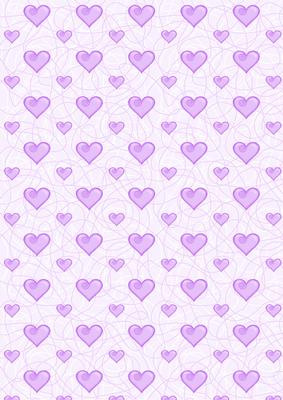 Hearts & Swirls in Purple