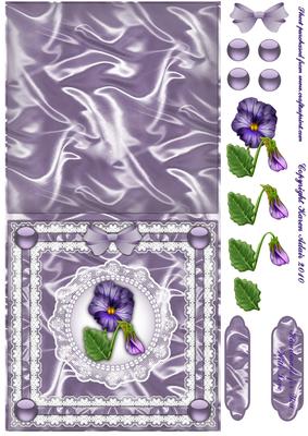 Satin, Pearls, Ribbon 'n Lace Cut & Fold Quick Card