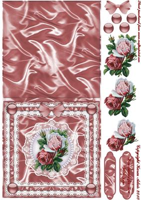 Satin, Pearls, Ribbon 'n Lace Cut & Fold Quick Card 2