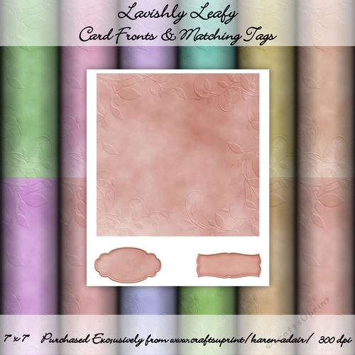Lavishly Leafy Card Fronts & Sentiment Tags Set
