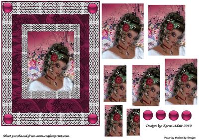 Rose 'n Lace Pyramid Card Front