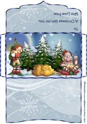 Christmas Teddies Money/Gift Wallet