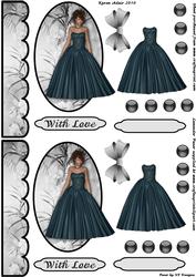 Delightful Diva 2 - A6 Card Topper and Decoupage