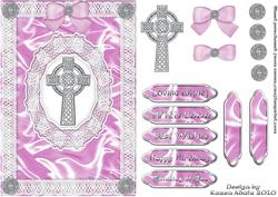 Celtic Cross, Satin 'n Lace A5 Step by Step Card Front